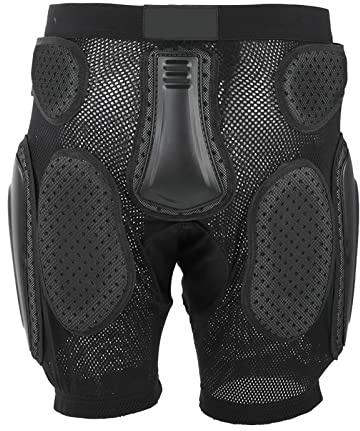 Pantalones Cortos Acolchados 3D, Protección para la Cadera, Almohadilla para el Trasero, Snowboard, Patinaje, Esquí, Ciclismo, Protector de Equipo de Protección, Multifunción, Deporte,(Black M)