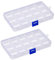2 Stk Plastik Sortierbox 15 Gitter, Aufbewahrungsboxen mit 15 Fächern, Sortimentskasten Verstellbare, Organizer Box Kunststoff Transparent für Kleinteile, Schmuck, Schrauben, Perlen, Ohrringen