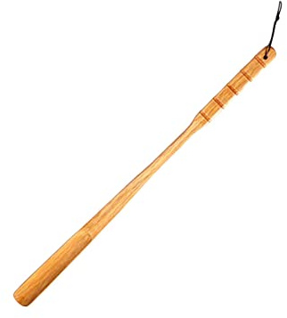 Harilla Cuerno de zapato de madera Vestido de mango largo Herramienta de calzador de madera Herramienta de calzador Ayudante Cuerno de bota para, Recto Amarillo 70cm