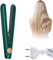 2-in-1 Glätteisen, Haarglätter aus Keramik Erzielen Sie Gerfekt Glattes oder Lockiges Haar, Mini Haarglätter, für lange & Kurze Haare, Tragbar Lockenwickler, Für alle Haartypen Geeignet (Grün)