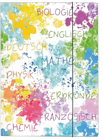 VELOFLEX 4442826 - Sammelmappe School, DIN A4, mit Gummizug, strapazierfähig, Jurismappe aus Karton, Ordnungsmappe