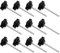WYYFXY® 12 tornillos moleteados M6 × 60 mm, tornillo de agarre de estrella, metal, tornillo de estrella de plástico, tornillo de sujeción negro, para equipos industriales