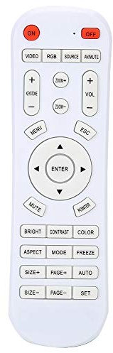 VOBOR Mando a distancia universal para proyector, mando a distancia universal para proyector, color blanco