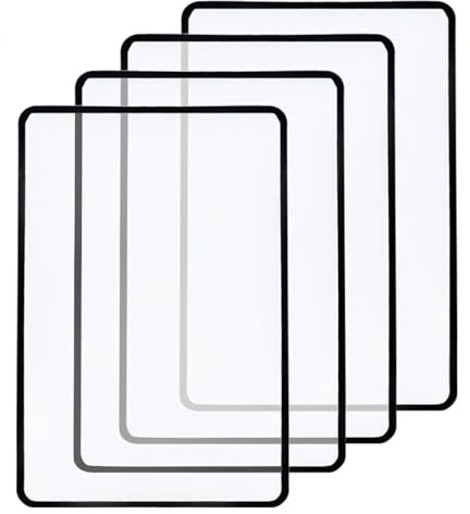 Lupa para leer, 4 lupas grandes 3X para leer libros de mapas pequeños (18 x 12 cm)