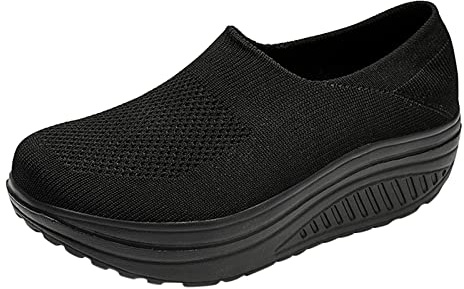 Scarpe da Ginnastica Donna Comode Casual Scarpe da Casa Senza Lacci Traspiranti Slip on Sneakers Donna con Suola Morbida Punta Chiusa Scarpe da Corsa Camminare Barca Scarpe da Ginnastica