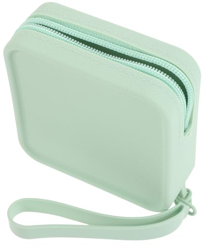 FOMIYES Borsa per Assorbenti Igienici in Silicone Alimentare Piccola Borsa Riutilizzabile per Ciclo Mestruale Marsupio Chiusura Sicura per Viaggi e Uso Quotidiano per Donne e Ragazze