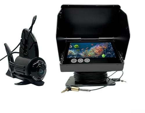 Caméra Subaquatique Détecteur de Poissons avec Moniteur HD IPS et Éclairage Infrarouge pour Jour Nuit Pour La Mer Pour La Pêche (B)