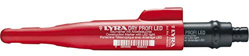 LYRA L4494302, DRY - Matita professionale con luce a LED, per marcature professionali, inclusi temperamatite e clip, mina universale in grafite da 2B, 2,8 mm, per tutte le superfici