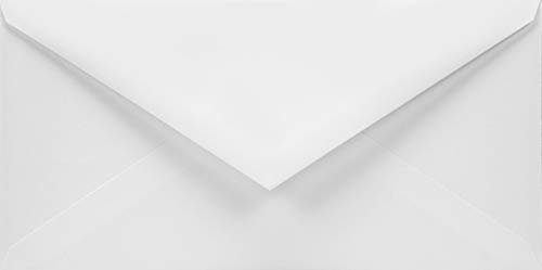 Netuno 50 weiße Briefkuverts DIN Lang 110 x 220 mm 120g Aster Smooth White Briefumschläge DL ohne Fenster für Gruß-Karten Hochzeits-Karten Einladungen wedding invitation envelope