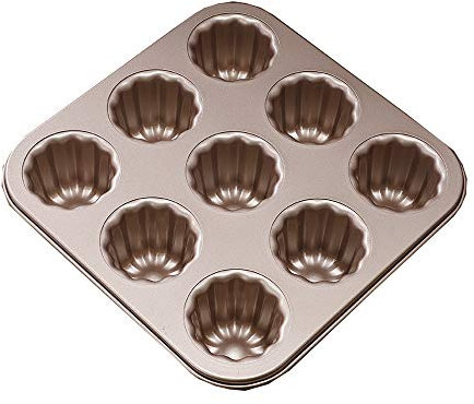 Good Chance Uk Kuchenform mit 9 Mulden, Carbonstahl, antihaftbeschichtet, Cupcake-Formen für¨¹r 9 Muffins¡
