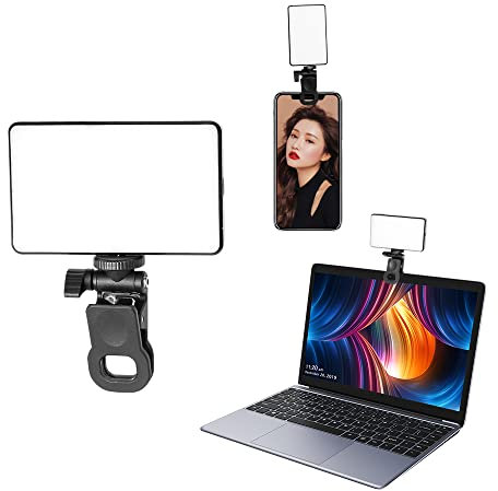 Starbea 120 LED High Power Wiederaufladbare Clip Telefon Licht Selfie Licht für iPhone/Tablet/Laptop, Eingebauter 3000mAh Akku für Zoom-Anrufe/Remote-Arbeiten/Live-Stream/Make-up (ST-120)