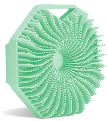 Spazzola per Corpo in Silicone, Scrub Corpo da Bagno, Per Uomini Donne Bambini Tutti I Tipi Di Pelle,Esfoliazione Delicata, Pulizia Profonda e Massaggio Intensivo (verde)