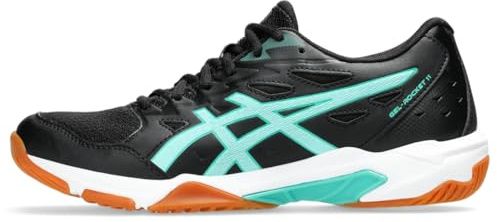 ASICS Women's Gel-Rocket 11 Volleyball Shoes, 10, Black/Illuminate Mint