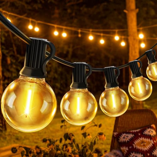 JEYMORKEY Catena Luci da Esterno Giardino - G40 65Ft 20M LED Lampadine Esterno Filo IP44 Lucine da Esterno Giardino 20 Metri Luce Catena Luminosa Fila Catene Esterno Gazebo Lampade per Terrazzo