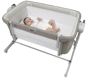 Chicco Next2Me Magic Evo Infant Cosleeping Crib, Compatible with Different Beds, Rocking Mode, Adjustable Height, Sliding Barrier, 4 wheels, Good Air Circulation, Mattress and Bag Included, 0-6 m
