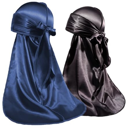 ForceWave 2 PCS Silky Satin Baby Durags for Boys Girls Infant