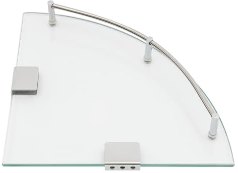 GDSKR Estantería esquinera de baño para ducha, estante esquinero de cristal, estante de esquina de acero inoxidable, para colocar champú, crema facial, cosméticos, aromaterapia, etc., para cocina