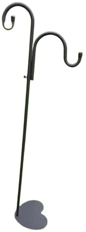 Sharplace Support en Fer à Crochet de Berger avec Base Plate pour Pots de Fleurs, lanternes, couronnes, paniers de Plantes et décoration de Mariage
