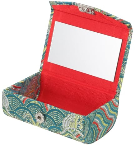 Mikikit Portarossetti Leggero Stile Cinese Organizzatore e Funzionale Custodia Compatta per Rossetti e Piccoli Oggetti per Casa e Viaggi