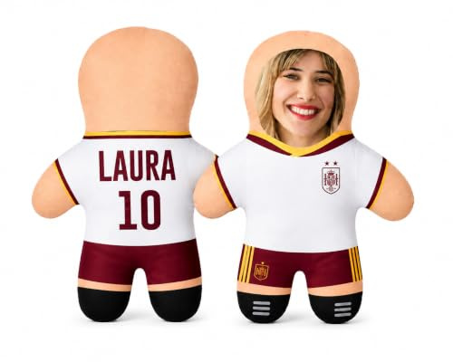 Made in Gift | Cojín Personalizado con Foto de Tu Cara | Peluche con Forma Humana de 50 cm | Regalo Original Personalizado para Hombre, Mujer, Pareja, Amigos y Familia
