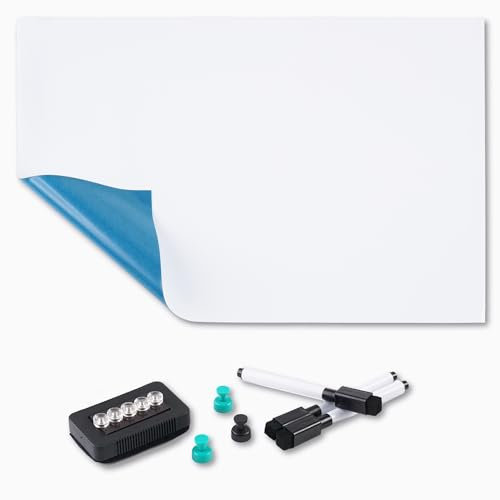 Pizarra de papel Etiqueta adhesiva magnética gruesa 120x100cm 47x39 Tablero blanco de borrado en seco suave Pelar y pegar Autoadhesivo para el hogar Escuela Cocina Oficina Negocio