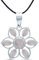 mantraroma Kettenanhänger 925 Silber Rosenquarz rosa Stein Edelstein Kettenanhänger Damen Sterling Silber Halskette Anhänger Geschenk (MAH-153-07)
