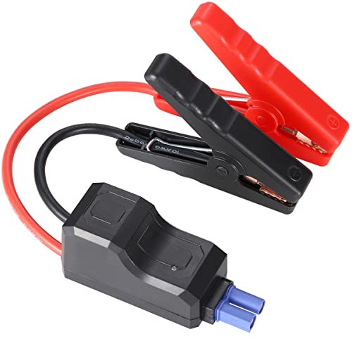 Grelum 1PC Cavi per morsetti di avviamento per avviamento a ponticello intelligenti portatili di emergenza per autoveicoli, morsetto a coccodrillo di ricambio per avviatore di emergenza per auto 12V