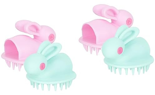 Toyvian 4 Stück Baby-shampoo-bürste Milchschorf Shampoo Shampoo-massagebürste Babykamm Kopfhautpeeling Babybürste Massagebürsten Für Bäder Peeling-bürste Haar Neugeboren Schwamm Kieselgel