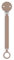 Suavinex, Chupetero de Silicona, Broche Pinza con Cinta Plana de Silicona, Cadena Chupete para Bebés +0 Meses, Clip con Plaquita de Silicona, Broche para el Chupete Wonder, Raw Umber