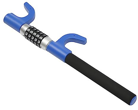 Stahl Lenkradschloss Diebstahlsicherung Parkkralle Zahlen Lenkradkralle Lenkradsperre Diebstahlschutz Stark Langlebig 100.000 Passwortkombinationen Teleskopischen Bequemlichkeit Leichtigkeit Blau