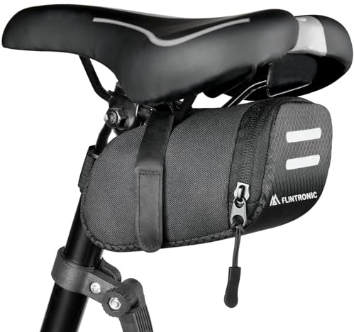 flintronic Bolsa para sillín de bicicleta, mini bolsa reflectante para tija de sillín de ciclismo para bicicletas de montaña y carretera