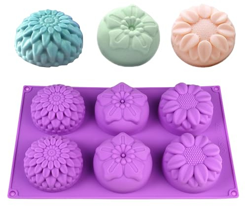 Stampi per Sapone, 6 cavità Stampo in Silicone per Sapone