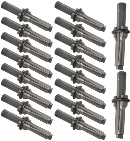 WENHUALI 20 Pack 5/8 Rock Splitting Wedges and Feathers Shims Set, Heavy Duty Stone Splitter Tools for Granite, Concrete, Marble