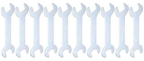 QUARKZMAN 10Pcs Clé à Fourche Doubles Fines 13mm x 14mm Métrique Clé Plate Petite, Galvanisée, pour Réparation Automobile et Assemblage de Meubles