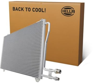 HELLA 8FC 366 220-261 Condenseur, climatisation - Tubes de refroidissement en parallèle - Aluminium - avec joints - sans déshydrateur