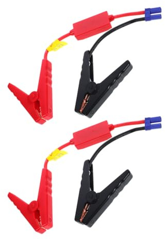 MAGICLULU Pinze Booster Auto 2 Pezzi in Silicone e Metallo per Avviamento Emergenza Batteria Compatibilità Uso Veicoli