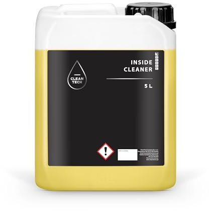 CLEANTECH CO Inside Cleaner 5L – Detergente Interni Auto Pronto all’Uso – Cura per Cruscotto, Plastica, Vinile e Alcantara – Pulizia Efficace e Sicura