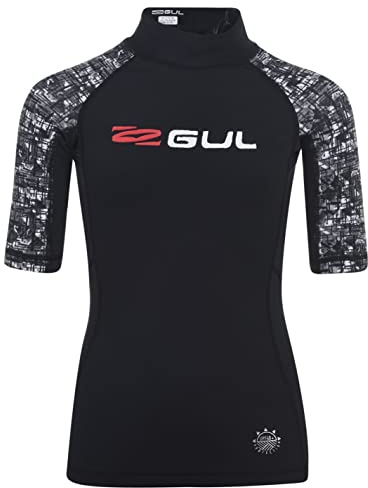Gul Boys Rash Vest Black 9-10 Yrs