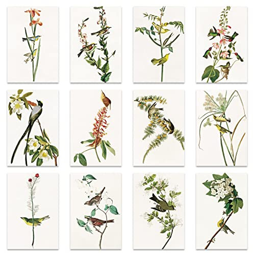 Alle Gelegenheiten Süße Blume Floral Arte Grußkarten Blanko 12er-Pack mit Umschläge 10 x 15 cm Klappkarten, Handgemachte Muttertag Ruhestand Glückwunsch Hochzeitseinladung für Kollegin Mutter