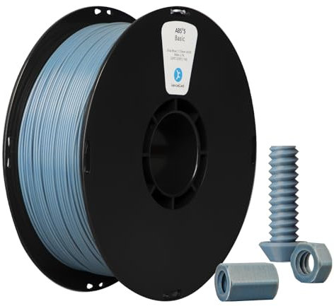 kexcelled ABS Filament 1,75 mm, 3D Drucker Filament, Hochhitzebeständiges und Langlebiges, Maßgenauigkeit +/- 0,03 mm, 1 kg Spule (2,2 lbs), Grau Blau