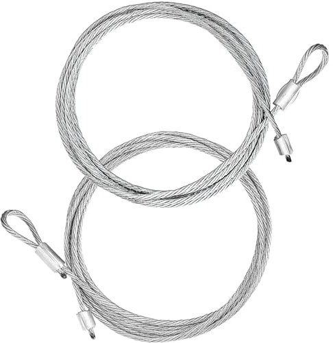 Câble de ressort de torsion pour porte de garage – Câble de sécurité domestique de 2,4 m pour ouvre-porte de garage – Câble d'extension en acier pour porte de garage – Paire de ressorts de porte