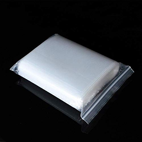 100 Bolsas Plastico Autocierre,Bolsas Hermeticas Ziplock Bags Reutilizable,Bolsas Transparentes,Bolsitas Cierre Zip Grandes Engrosamiento y Duradero 14x20cm