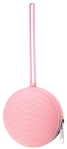 Schnullerbox aus Silikon, tragbarer Schnullerhalter für Kinder, BPA-frei, waschbar (Rosa)