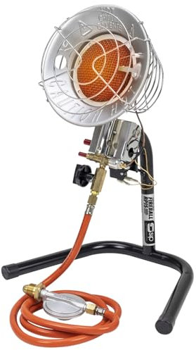 SIP FIREBALL RP15 Radiant Propane Gas Heater, 4.7kW / 15,000 BTU/hr with 1.5m Hose