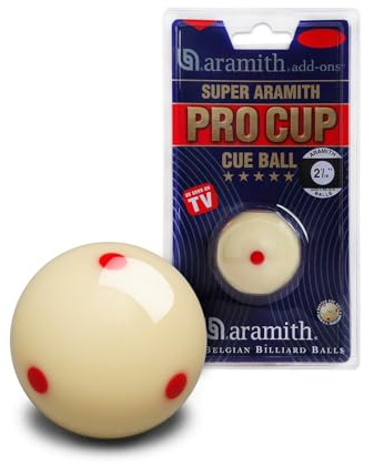 Aramith Super Pro-Cup Snooker Cue Ball 2 1/16 - 52.4 mm - 6 Red Dots in a Blister