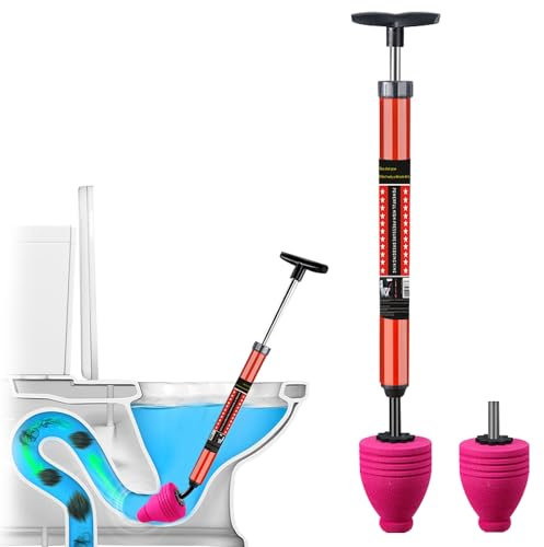 SGZIOO Abflussreiniger Pumpe, Rohrreinigungspumpe, Pressluft Rohrreiniger mit Starker Saugleistung, Abfluss Pumpe, Abflusspumpe, Pömpel Abfluss für Toiletten Waschbecken Bodenabläufe Abflussrohre