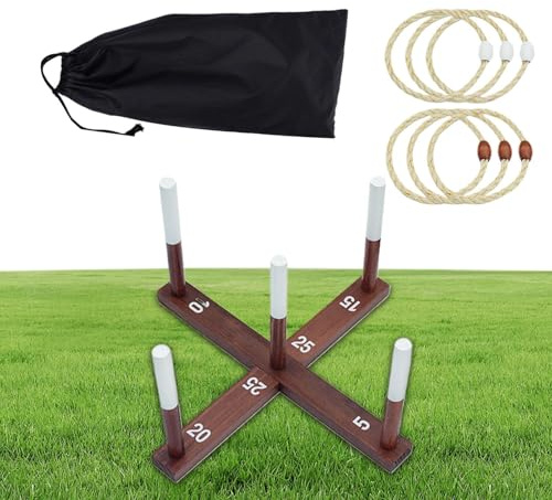 Jeu de Lancer d'anneaux pour Adultes - Jeu de Lancer de pelouse pour Adultes - Jouet de Sport pour Cour d'école, Pique-Nique, fête de Famille, Camping, été, Jardin d'