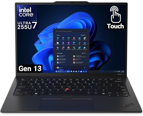 Lenovo Gen 13 ThinkPad X1 Carbon Touchscreen Laptop with Intel Ultra 7 265U Processor, 14 WUXGA 100% sRGB, 32GB DDR5 RAM, 1TB NVMe Performance SSD, FHD+ IR+ RGB Camera, and Windows 11 Pro