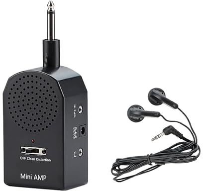 KEXIAO Amplificatore per chitarra compatto nero leggero portatile per chitarra amplificatori per cuffie con grandi altoparlanti accessori per chitarre elettriche