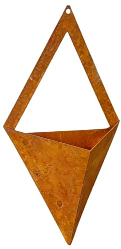 Ancsttu Maceteros de Pared | Maceta Metálica Vintage Decoración Geométrica,Contenedor De Plantas De Pared Montado,para Plantas Flores en Casa Exterior Ventana Puerta Patio